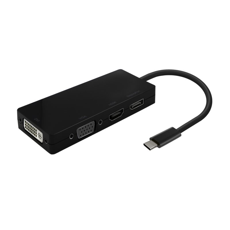 AISENS Conversor USB-C A DP/DVI/HDMI/VGA, USB-C/M-DP/H-DVI/H-HDMI/H-Vga/H, Negro, 15cm AISENS Conversor USB-C A DP/DVI/HDMI/VGA, USB-C/M-DP/H-DVI/H-HDMI/H-Vga/H, Negro, 15cm