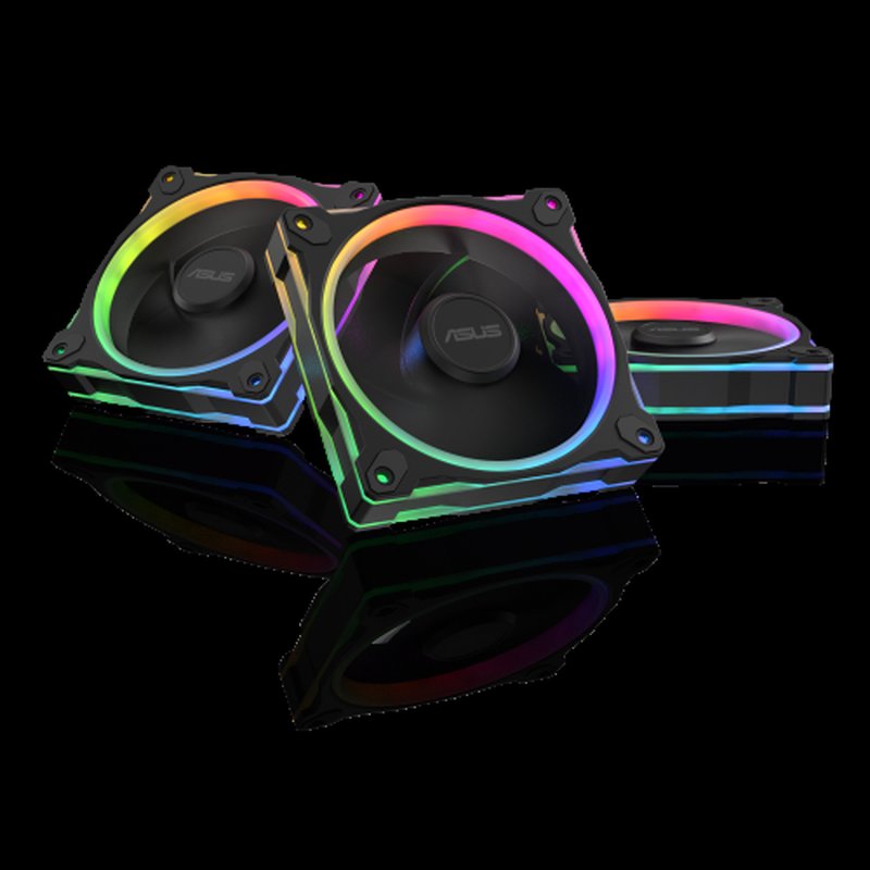 ASUS Prime MR120 Fan ARGB Reverse Black 3in1 Carcasa del ordenador Ventilador 12 cm Negro 3 pieza(s) - Imagen 2