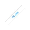 Brother Gloss Laminated Labelling Tape - 9mm, Blue/White cinta para impresora de etiquetas TC
