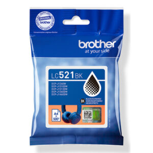 Brother LC521BK cartucho de tinta 1 pieza(s) Original Negro