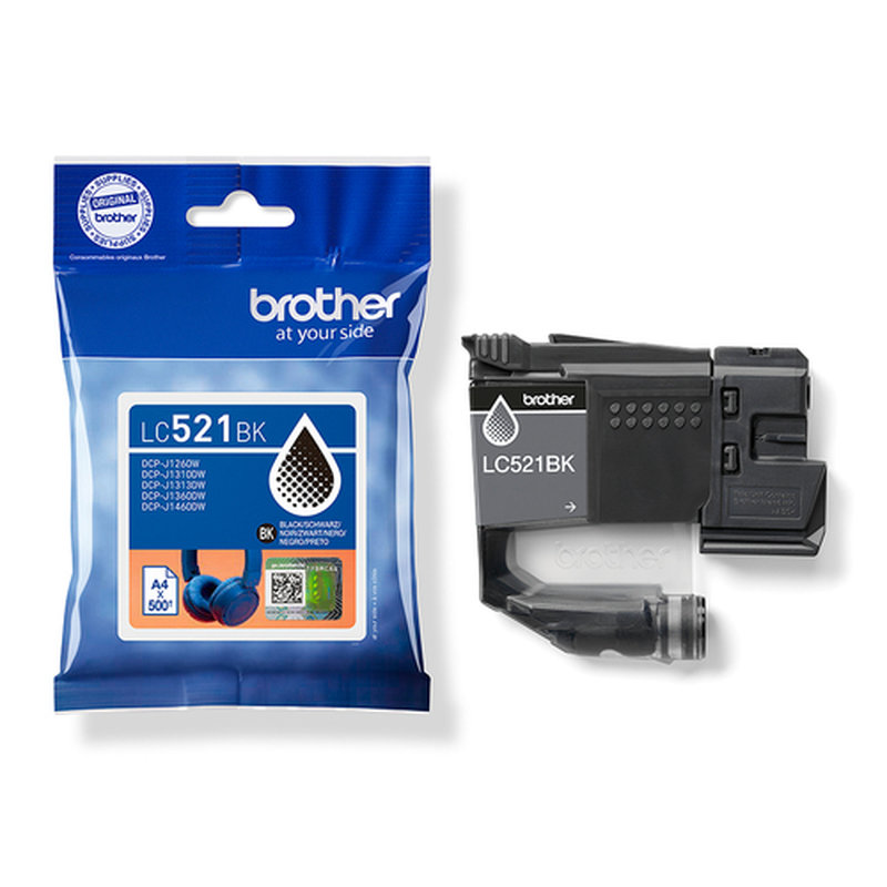 Brother LC521BK cartucho de tinta 1 pieza(s) Original Negro - Imagen 4