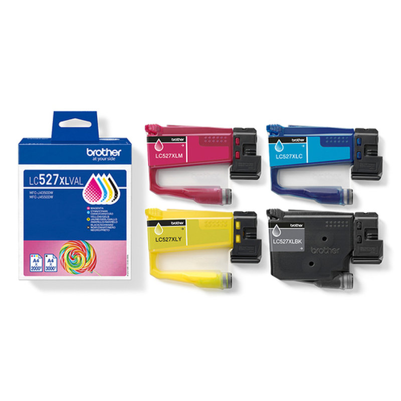 Brother LC527XLVAL cartucho de tinta 4 pieza(s) Original Alto rendimiento (XL) Negro, Cian, Magenta, Amarillo - Imagen 4