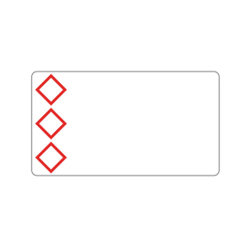 Brother LTZ12055F3PI etiqueta autoadhesiva Rectángulo Blanco, Rojo