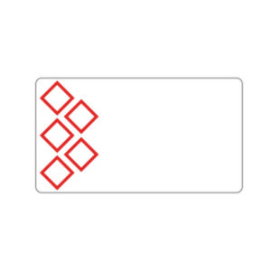 Brother LTZ12055F5PI etiqueta autoadhesiva Rectángulo Blanco, Rojo