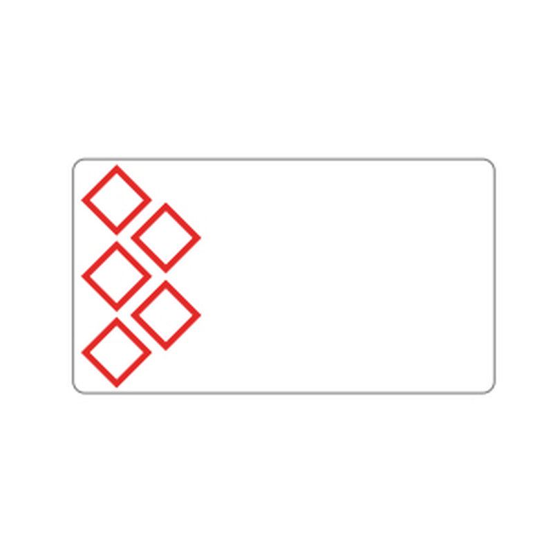 Brother LTZ12105F5PI etiqueta autoadhesiva Rectángulo Blanco, Rojo