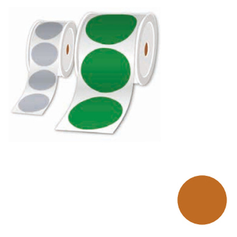 Brother LTZ1R100FPEL etiqueta autoadhesiva Círculo Marrón