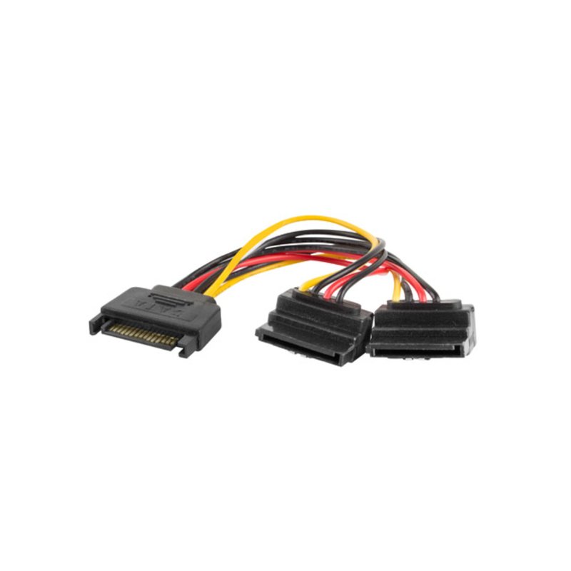 CABLE ALIMENTACION LANBERG SATA MACHO/2X SATA HEMBRA 15CM CABLE ALIMENTACION LANBERG SATA MACHO/2X SATA HEMBRA 15CM