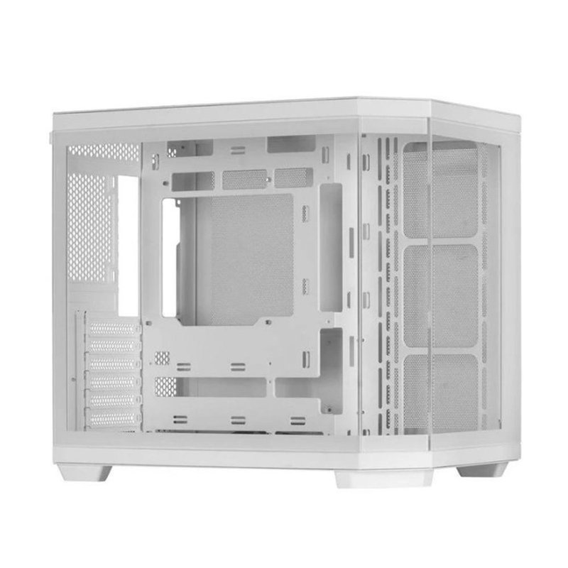 Mars Gaming MC-3TCORE, Caja Gaming Custom ATX, Triple Ventana Cristal Templado Extraíble, Cámara Dual, Semitorre Compatible con Placas Base de Conector Inverso, Soporte Refrigeración Líquida, Blanco