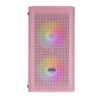 Mars Gaming MC300P Rosa, Caja PC Micro ATX, Cristal Templado, Frontal MESH, 3xVentilador FRGB