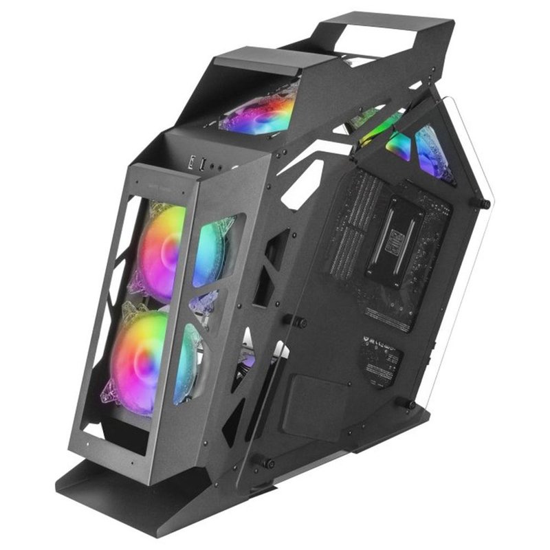 Mars Gaming MC61, Caja PC Gaming Compacta Micro-ATX, 4 Ventiladores 12cm, ARGB Chroma, Doble Ventana Cristal Templado, Negro Mars Gaming MC61, Caja PC Gaming Compacta Micro-ATX, 4 Ventiladores 12cm, ARGB Chroma, Doble Ventana Cristal Templado, Negro