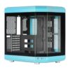Mars Gaming MC-3T, Caja Gaming Custom ATX, Triple Ventana Cristal Templado Continuo, Soporte Refrigeración Líquida Completo, Cámara Dual Lateral, 3x Slots PCI Verticales, USB-C y USB 3.0, Azul