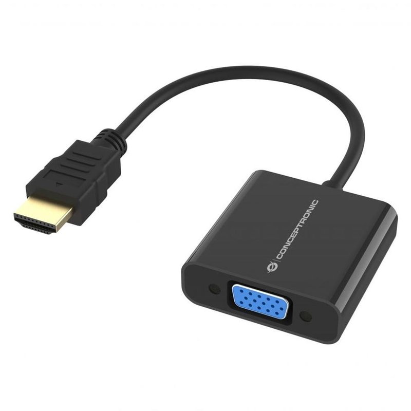 Conceptronic ABBY20B adaptador de cable de vídeo 0,25 m HDMI tipo A (Estándar) VGA (D-Sub) Negro Conceptronic ABBY20B adaptador de cable de vídeo 0,25 m HDMI tipo A (Estándar) VGA (D-Sub) Negro