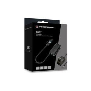 Conceptronic ABBY21B cambiador de género para cable USB Type-A SATA 22-pin Negro