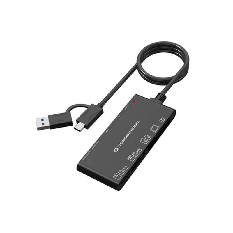 Conceptronic BIAN10B lector de tarjeta USB 3.2 Gen 1 (3.1 Gen 1) Type-A/Type-C Negro Conceptronic BIAN10B lector de tarjeta USB 3.2 Gen 1 (3.1 Gen 1) Type-A/Type-C Negro