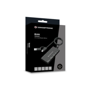 Conceptronic BIAN10B lector de tarjeta USB 3.2 Gen 1 (3.1 Gen 1) Type-A/Type-C Negro Conceptronic BIAN10B lector de tarjeta USB 3.2 Gen 1 (3.1 Gen 1) Type-A/Type-C Negro
