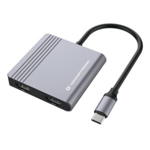 Conceptronic DONN13G base para portátil y replicador de puertos Alámbrico USB 3.2 Gen 1 (3.1 Gen 1) Type-C Gris