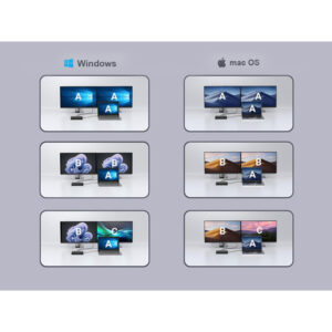 Conceptronic DONN30B base para portátil y replicador de puertos Alámbrico Thunderbolt 4 Negro