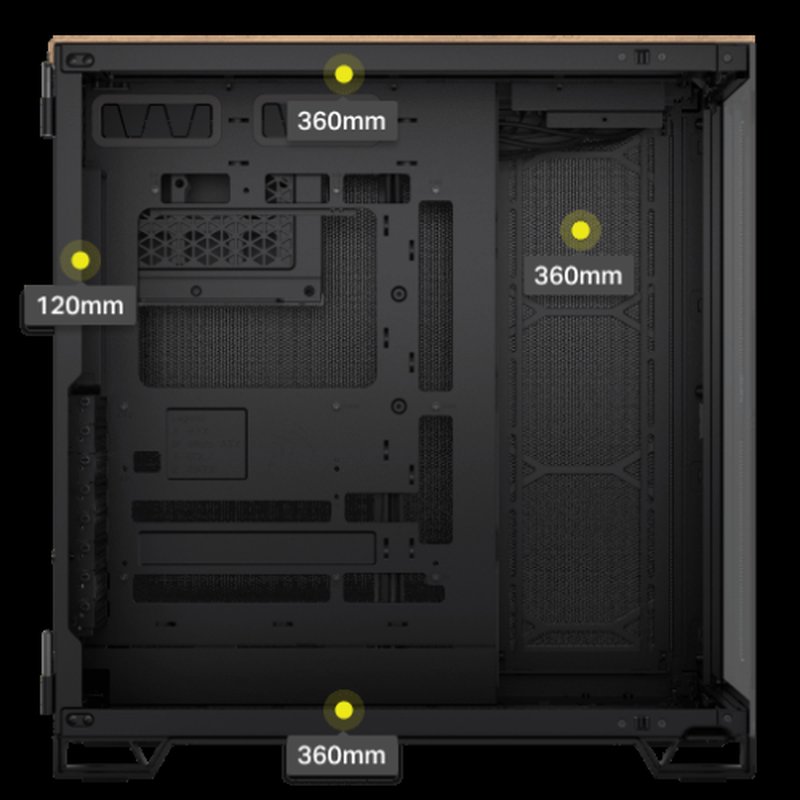 Corsair CC-9011282-WW carcasa de ordenador Midi Tower Negro, Nuez Corsair CC-9011282-WW carcasa de ordenador Midi Tower Negro, Nuez - Imagen 3