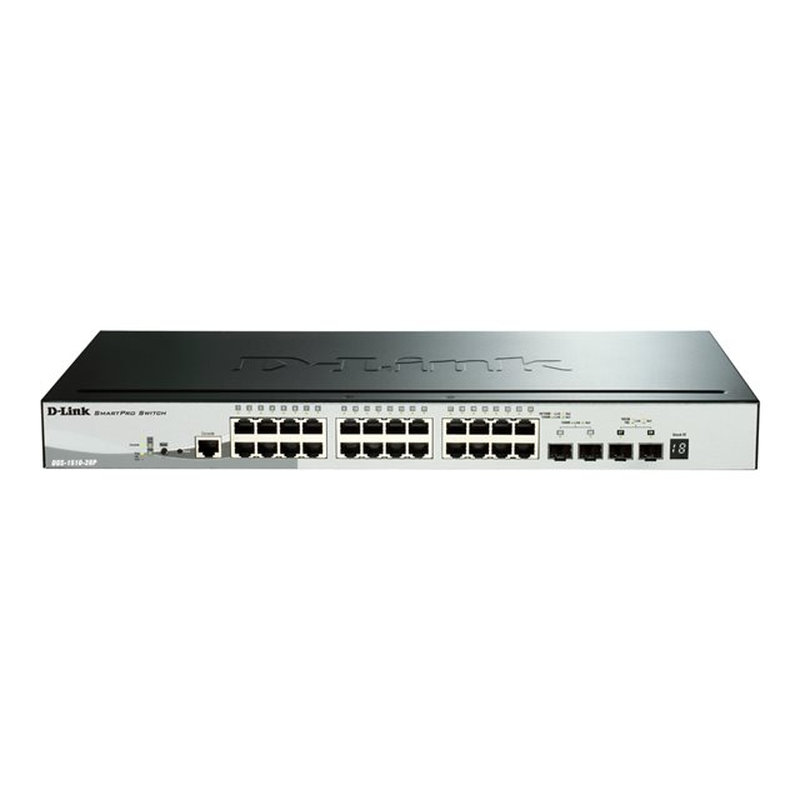 D-Link DGS-1510-28P switch Gestionado L3 Gigabit Ethernet (10/100/1000) Energía sobre Ethernet (PoE) Negro D-Link DGS-1510-28P switch Gestionado L3 Gigabit Ethernet (10/100/1000) Energía sobre Ethernet (PoE) Negro