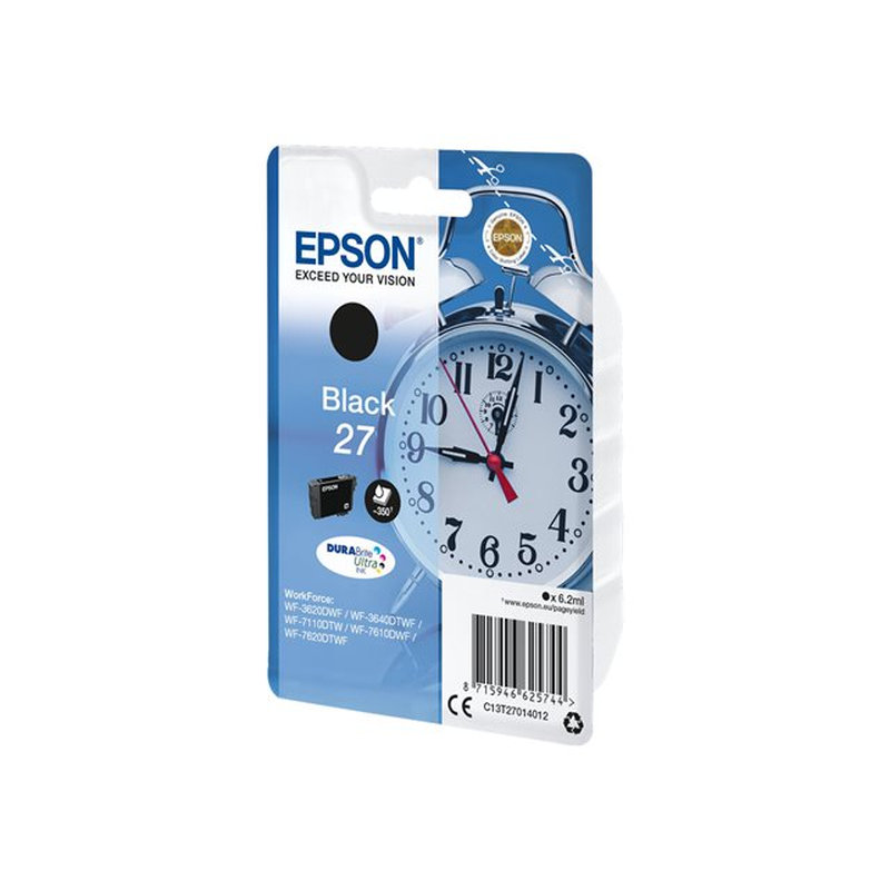 Epson 27 - 6.2 ml - negro - original - cartucho de tinta - para WorkForce WF-3620, WF-3640, WF-7110, WF-7210, WF-7610, WF-7620, WF-7710, WF-7715, WF-7720 Epson 27 - 6.2 ml - negro - original - cartucho de tinta - para WorkForce WF-3620, WF-3640, WF-7110, WF-7210, WF-7610, WF-7620, WF-7710, WF-7715, WF-7720 - Imagen 2