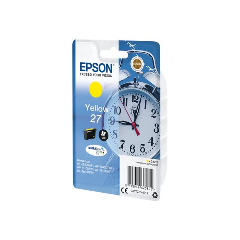 Epson Alarm clock Singlepack Yellow 27 DURABrite Ultra Ink - Imagen 2