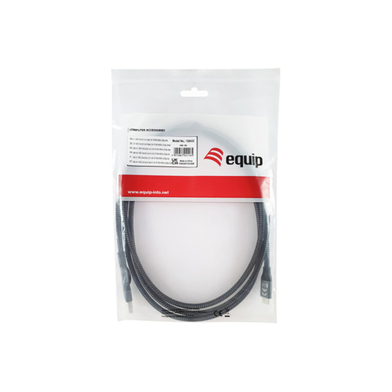 Equip 128432 cable USB USB 3.2 Gen 2x2 2 m USB A/USB C 2 x USB C Negro - Imagen 2