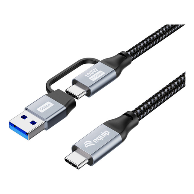 Equip 128433 cable USB USB 3.2 Gen 2x2 2 m USB A/USB C 2 x USB C Negro Equip 128433 cable USB USB 3.2 Gen 2x2 2 m USB A/USB C 2 x USB C Negro