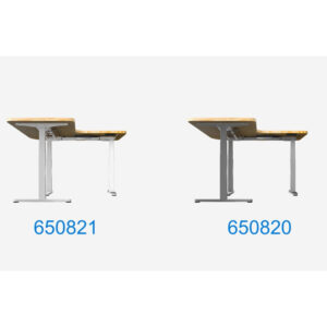 Equip ERGO - Estructura de escritorio eléctrica en forma de L para trabajar sentado o de pie, triple motor, color blanco