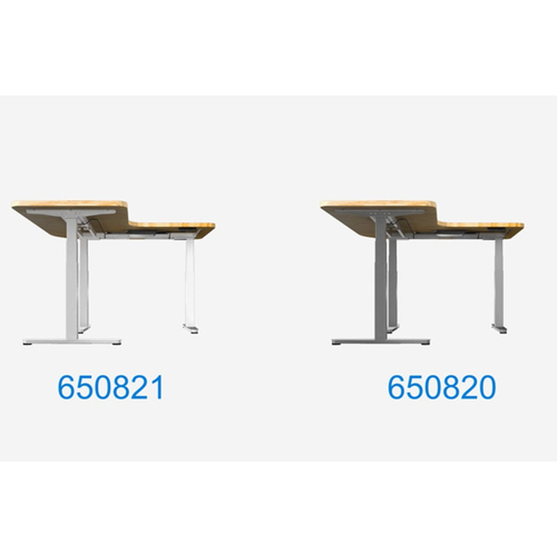 Equip ERGO - Estructura de escritorio eléctrica en forma de L para trabajar sentado o de pie, triple motor, color blanco - Imagen 3