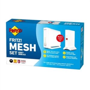 FRITZ! Mesh Set 4060 + 3000 AX INT Tribanda (2,4 GHz/5 GHz/5 GHz) Wi-Fi 6 (802.11ax) Blanco 4x4