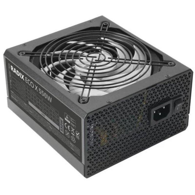 Tacens RADIX ECO X 550, Fuente Alimentación PC ATX 550W, 6 Años Garantía, 87% Eficiencia, Tecnologías SMD y DC-DC, Ventilador Ultra-silencioso AI-RPM 140mm FDB, Cables Planos Extralargos, Negro Tacens RADIX ECO X 550, Fuente Alimentación PC ATX 550W, 6 Años Garantía, 87% Eficiencia, Tecnologías SMD y DC-DC, Ventilador Ultra-silencioso AI-RPM 140mm FDB, Cables Planos Extralargos, Negro