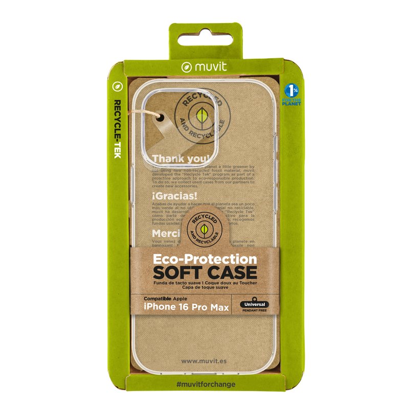 Funda Muvit Recycletek Apple Iphone 16 Funda Muvit Recycletek Apple Iphone 16