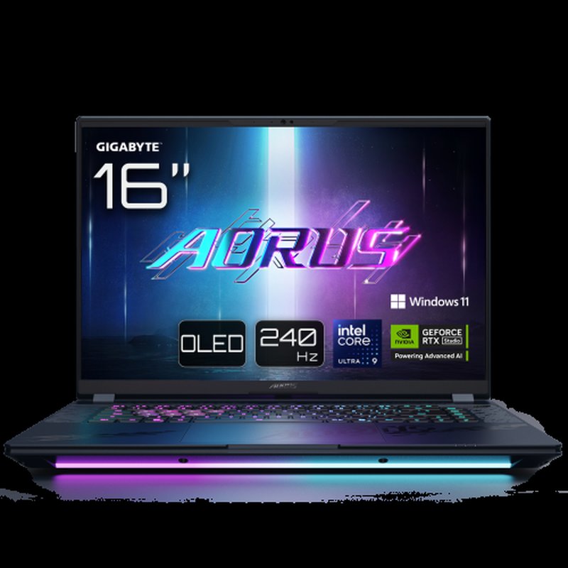 GIGABYTE AORUS MASTER 16 BZH Portátil Gaming - 16,0“, 240Hz OLED, Intel Core 275HX, NVIDIA RTX 5090 GPU, 32GB DDR5 5600MHz, 1 x Gen4 1TB SSD, Windows 11 Pro, Garantía de 2 años, AORUS MASTER 16 BZHC6ESE64SP