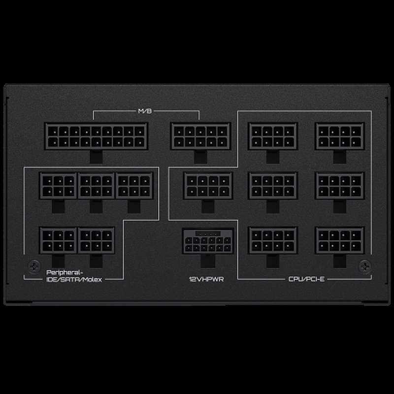 GIGABYTE UD1300GM PG5 unidad de fuente de alimentación 1300 W 20+4 pin ATX ATX Negro - Imagen 6