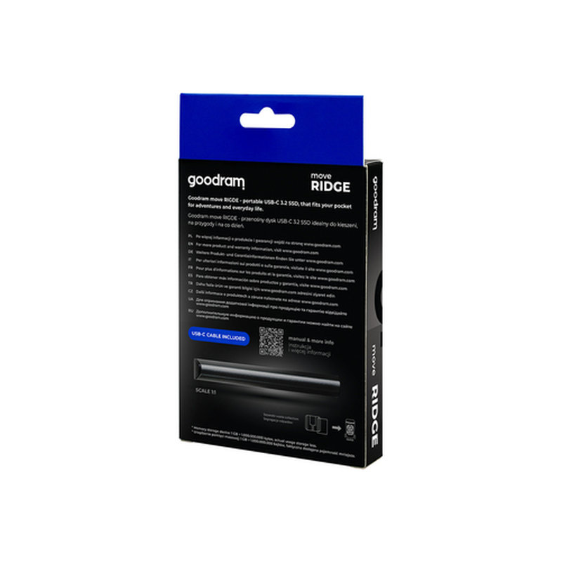 Goodram SSDR-GMRE-01T-K0 unidad externa de estado sólido 1 TB 3.2 Gen 2 (3.1 Gen 2) Negro - Imagen 8