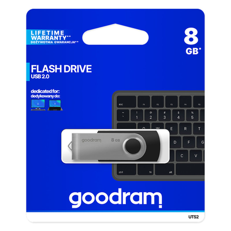 Goodram UTS2 unidad flash USB 8 GB USB tipo A 2.0 Negro Goodram UTS2 unidad flash USB 8 GB USB tipo A 2.0 Negro - Imagen 5