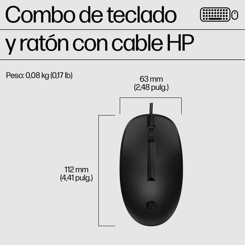 HP 225 Wired Mouse and KB G2 ES - Imagen 5