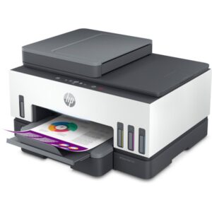 HP Smart Tank Impresora multifunción 7605, Color, Impresora para Home y Home Office, Impresión, copia, escaneado, fax, AAD y conexión inalámbrica, AAD de 35 hojas; Escanear a PDF; Impresión a doble cara