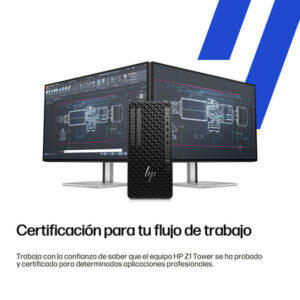 HP Z1 Tower G1i Desktop PC Wolf Pro Security Edition Intel Core Ultra 7 265 32 GB DDR5-SDRAM NVIDIA GeForce RTX 4060 Windows 11 Pro Torre Puesto de trabajo AI PC, AI Workstation Negro
