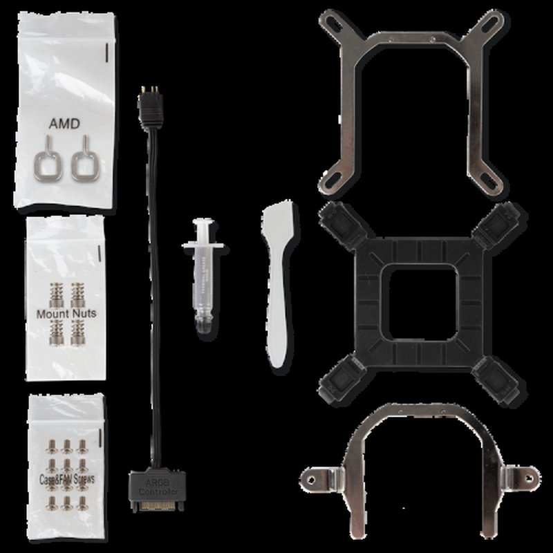 KIT REFRIGERACION LIQUIDA CPU NOX HUMMER M-360 BLACK RGB 2011/2066/1156/1155/1151/1200/1700/1851 AM5/AM4/AM3/AM2 - Imagen 6