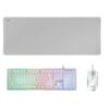 Mars Gaming MCPXWFR, Combo Teclado H-Mech FRGB, Ratón Ultraligero 10000DPI y Alfombrilla XXL, Blanco, Idioma Francés Mars Gaming MCPXWFR, Combo Teclado H-Mech FRGB, Ratón Ultraligero 10000DPI y Alfombrilla XXL, Blanco, Idioma Francés