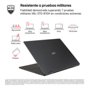 LG 17Z90T-G.AA78B ordenador portatil Intel Core Ultra 7 255H Portátil 43,2 cm (17") WQXGA 16 GB LPDDR5x-SDRAM 1 TB Unidad de disco duro Wi-Fi 7 (802.11be) Windows 11 Home Negro