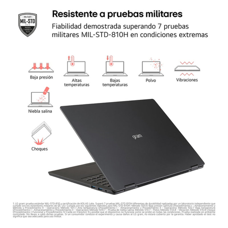 LG 17Z90T-G.AA78B ordenador portatil Intel Core Ultra 7 255H Portátil 43,2 cm (17") WQXGA 16 GB LPDDR5x-SDRAM 1 TB Unidad de disco duro Wi-Fi 7 (802.11be) Windows 11 Home Negro - Imagen 3