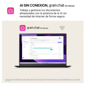 LG 17Z90T-G.AA78B ordenador portatil Intel Core Ultra 7 255H Portátil 43,2 cm (17") WQXGA 16 GB LPDDR5x-SDRAM 1 TB Unidad de disco duro Wi-Fi 7 (802.11be) Windows 11 Home Negro