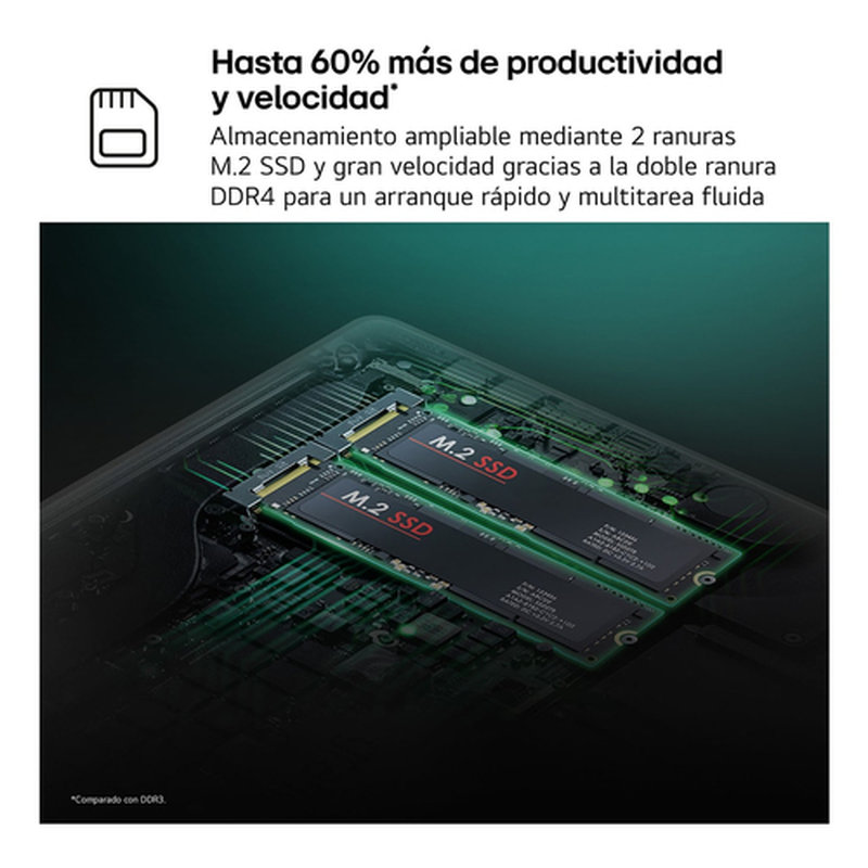 LG Gram 15UD50T Intel® Core™ i5 i5-1334U Portátil 38,1 cm (15") Full HD 512 GB SSD Wi-Fi 6 (802.11ax) FreeDOS Español Plata LG Gram 15UD50T Intel® Core™ i5 i5-1334U Portátil 38,1 cm (15") Full HD 512 GB SSD Wi-Fi 6 (802.11ax) FreeDOS Español Plata - Imagen 5
