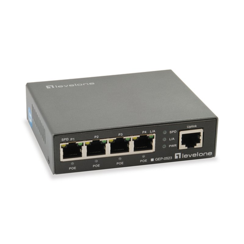 LevelOne GEP-0523 switch Gigabit Ethernet (10/100/1000) Energía sobre Ethernet (PoE) Negro