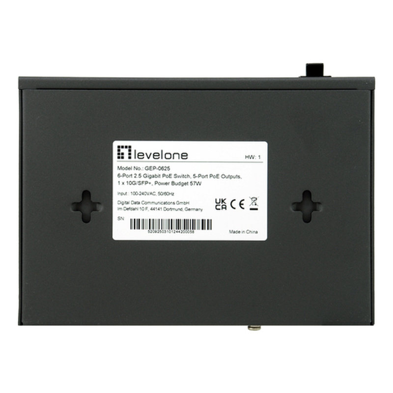LevelOne GEP-0625 switch No administrado 2.5G Ethernet (100/1000/2500) Energía sobre Ethernet (PoE) Negro - Imagen 5