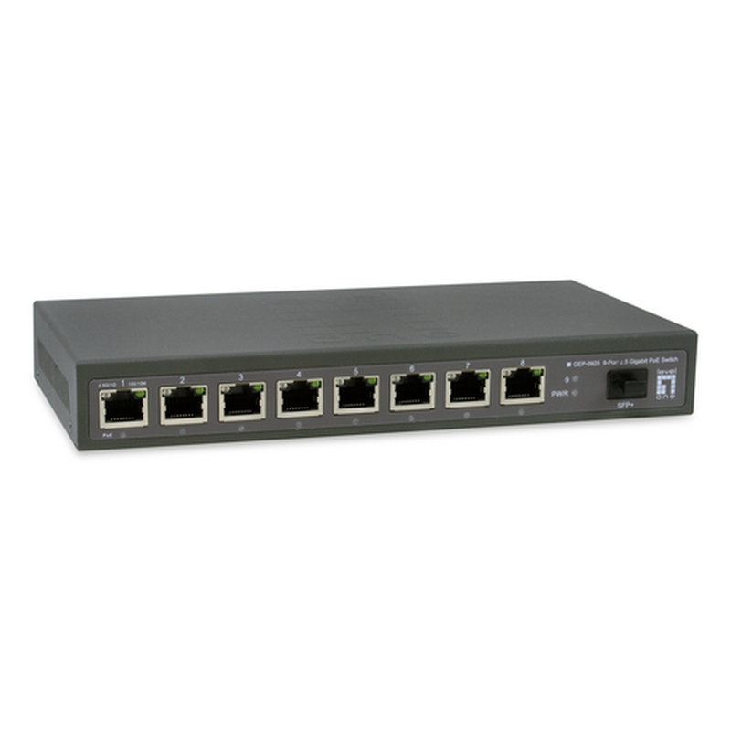 LevelOne GEP-0925 switch No administrado 2.5G Ethernet (100/1000/2500) Energía sobre Ethernet (PoE) Negro