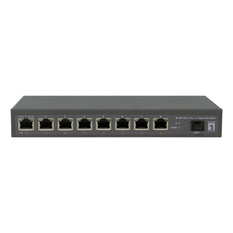 LevelOne GEP-0925 switch No administrado 2.5G Ethernet (100/1000/2500) Energía sobre Ethernet (PoE) Negro - Imagen 2