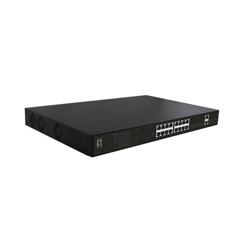 LevelOne GEP-2021 switch No administrado Gigabit Ethernet (10/100/1000) Energía sobre Ethernet (PoE) 1U Negro